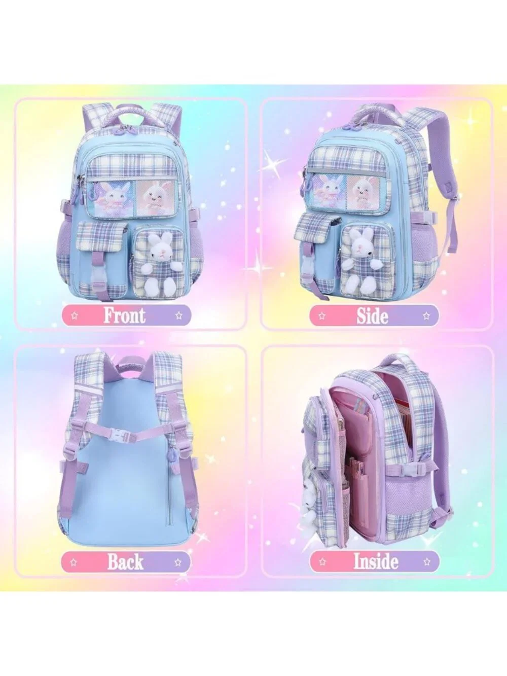Kawaii Girls School Backpack Set for Kids - Cute Elementary Backpack & Supplies